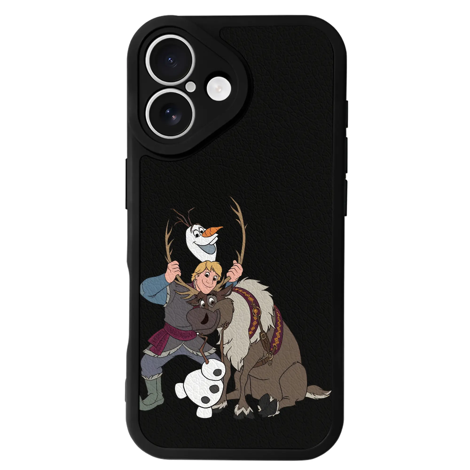 アナと雪の女王(Frozen) グッズ クリストフ(Kristoff) - IPhone 16シリーズ対応 ・ シリコンスマホケース ・ レザー調 ・ 高精度フィット ・ 耐衝撃 ・ ワイヤレス充電対応 ・ 精密カット